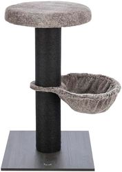 TRIXIE Tiragraffi Mauricio 84 cm di colore marrone – Albero di gatto piccolo su 2 livelli con accogliente sacco e possibilità di graffio – su robusto pannello MDF – 44458