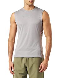 Champion Athletic C-Tech Quick Dry Poly Mesh Side Piping S/L Tanktop voor heren, Stone Grijs, XL