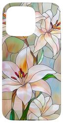 Gigli bianchi con morbida arte floreale pastello Custodia per iPhone 15 Pro Max