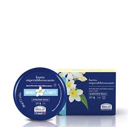 Helan, Monoi de Tahiti - Crema Abbronzante Corpo e Viso con Protezione Solare 6 Bassa, Burro Acceleratore e Attivatore Abbronzatura Protegge la Pelle, Unguento Super Abbronzante Intensificatore 200 ml