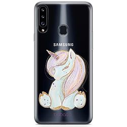 ERT GROUP mobiltelefonfodral för Samsung A20S originalt och officiellt licensierat Babaco mönster Unicorn 002 optimalt anpassad till formen på mobiltelefonen, gedeeltelijk transparant