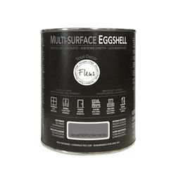 FLEUR DESIGNER'S PAINT | MULTI-SURFACE EGGSHELL Smalto Lavabile 3 in 1, Satinato, 750 ml, F85 Metropolitan Poetry, a Base Acqua, Adesione Diretta, Alta Resistenza, per Interno - Esterno, Made in Italy