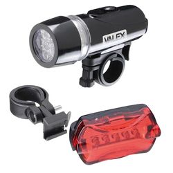 Valex SET Luci per Bicicletta, Fanali anteriore e posteriore