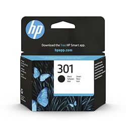 HP 301 CH561EE, Cartuccia Originale HP da 190 Pagine, Compatibili con Stampanti HP DeskJet 1000, 1050 1500, 2000, 2050, 2500, 3000 e 3050, HP Envy 4500 e 5500 e HP Officejet 2600 e 4600, Nero