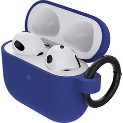 Otterbox Coque Soft Touch pour AirPods 3e Gen 2021, Coque de Protection Antichoc, Anti-Chute, Ultra-Mince, Anti-Rayures et Anti-éraflures pour Apple AirPods, Mousqueton Inclus, Bleu