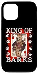 Carcasa para iPhone 15 Papá del Golden Retriever de King of Barks/Hearts Poker