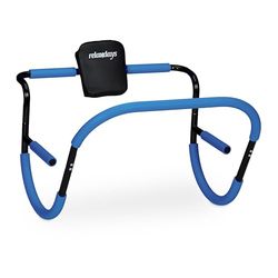 Relaxdays Entrenador Abdominal, AB Roller, 68,5 x 69 x 65 cm, Entrenamiento Efectivo en Casa, para Sit-ups, Azul/Negro, Acero, Plástico