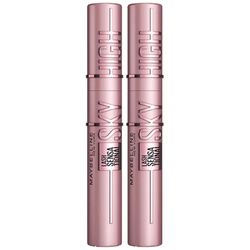 Maybelline New York Lash Sensational Sky High Mascara, Volumising & Lengthening Mascara, Washable Flake-Free Formula Infused with Bamboo Extract & Fibres, 7 ml, Shade: 01, Black (Pack of 2)