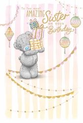 Me to You Tatty Teddy Cute Birthday Card To The Most Amazing Sister - Official Collection