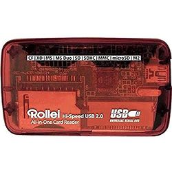 Rollei High Speed CR All-in-One Card Reader per Apple Mac e PC compatibile SB (USB 1.1/2.0) Rosso