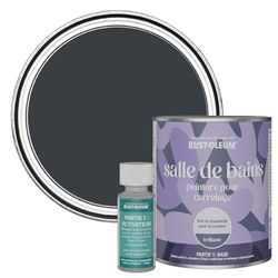 Rust-Oleum Grey Water-Resistant Bathroom Tile Paint in Gloss Finish - Anthracite (RAL 7016) 750ml