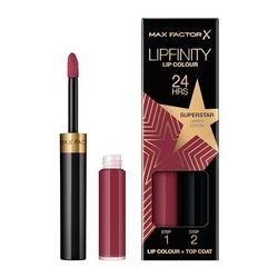 Max Factor Lipfinity Lip Colour Tinta Labbra Matte Lunga Durata e Gloss Idratante, Applicazione Bifase, 86 Superstar