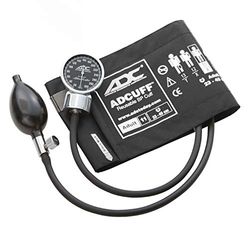 ADC Diagnostix 700 Premium Professional Pocket Aneroid Sphygmomanometer with Adcuff Nylon Blood Pressure Cuff, Adult, Black