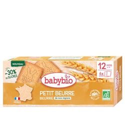 BABYBIO Petits Beurre - Farine de France - 12+ mois - BIO - 120g