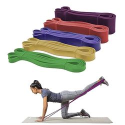 Ab. Latex X - Heavy Resistance Band of Size 2080mm Length, 64mm Width, 4.5mm Thickness | Purple | Material : Latex Rubber | For Yoga, Workout, Aerobics and Home Exercise Stretch Band