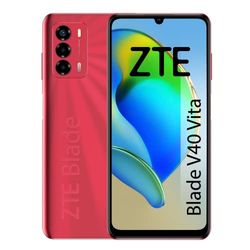 ZTE Blade V40 Vita - Smartphone 6,74" HD+ 90hz, 4 GB RAM, 128 GB Almacenamiento, Bateria de 5130 mAh, Carga rápida 22,5W, Triple cámara 48MP, NFC, Rojo