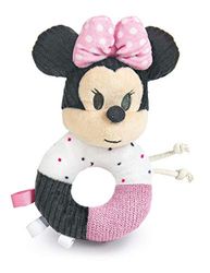 Clementoni Clementoni-17338-Sonajero Disney Baby Minnie Maraca-Sonajeros de Anillo Suave-Juguete pequeños-Adecuado para niños de 0 Meses en adelante-Lavable a máquina, Multicolor, Medium (17338)