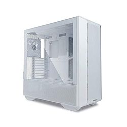 LIAN LI Lancool III Boîtier de Jeu en Aluminium/SECC/Verre trempé avec 4 Ventilateurs PWM 140 (Non RVB) – LANCOOL 3-W Blanc