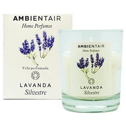 SEVENREEDS Ambientair Home Perfume Wild Lavender Scented Candle Lavender Air Freshener Home Scented Candle Aromatherapy Indoor Glass Candle