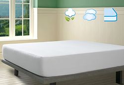 Savel - Madrasskydd | Bomull | Huva med anti-krympande Sanfor-behandling | 140 x 190 cm vit