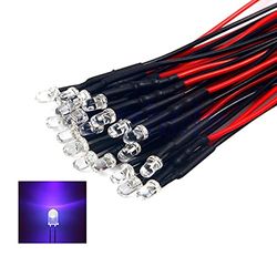 Diodi led 3 mm effetto UV 12V Confezione 10 pezzi