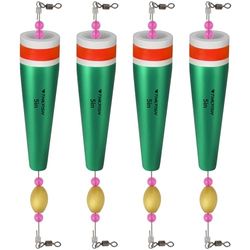 THKFISH Visdobbers dobbers vissen knallende kurk forel vlotter rig gewogen popping dobbers kurk forel drijvers voor vissen zout water 4 STKS GROEN 40 g