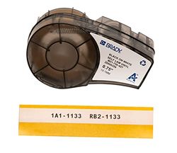 Brady Self-Laminating Vinyl Label Tape for Label Printer M211 & M210 - Self Adhesive Vinyl Printer Labels - Cable Management - Black on White, Transparent (19.05mm x 4.30m) - M21-750-427