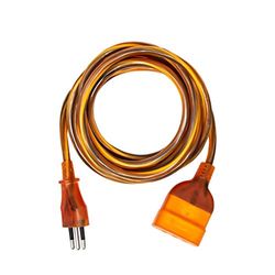 Electraline 46103 verlengkabel, lengte: 3 m, stopcontact 10 A, 230 V, kabeldoorsnede 3 x 1 mm, oranje