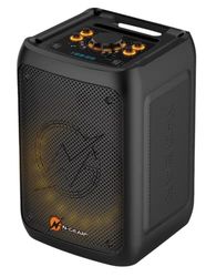 N-Gear The Flash Banger 777 - Scatola musicale portatile Bluetooth con effetti di luce RGB e altoparlante basso da 8", 160 Watt, MP3, con batteria, telecomando e microfono, colore: Nero