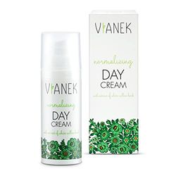 VIANEK normaliserande dagkräm. Ansiktskräm för fet, problematisk och oren hudvård. Vegan naturkosmetik för ansikte och hals. Storlek 50 ml.