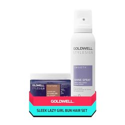 Goldwell Sleek Lazy Girl Bun hair set; StyleSign Lagoom Jam 150ml, Shine Spray 150ml