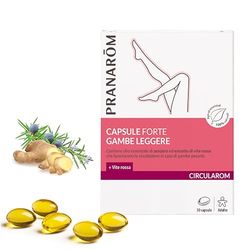 Pranarôm - Circularom - Capsule Forte Gambe Leggere - Per ridurre la sensazione di gambe gonfie, pesanti e stanche - 30 Capsule