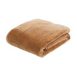 Gözze - Morbida Coperta Premium, Sensazione Cashmere, Microfibra, 180 x 220 cm - Sabbia