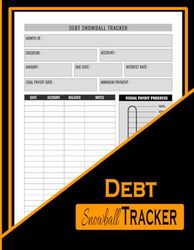 Debt Snowball Planner: Debt Snowball Logbook | Manage and Organize Your Debt to Take Control of Your Financial Situation ... of Debt Fast (8.5" X 11" 120 Pages) Peach