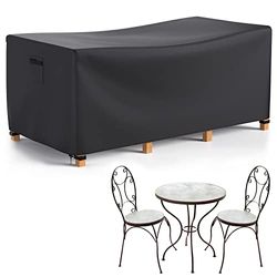 BROSYDA Funda Muebles Jardin Impermeable, (125x63x74 cm) Funda Mesa Jardin con Salida de Aire, 600D Oxford Funda Sofa Jardin Exterior, Antivento, Anti-UV, Antipolvo Funda Protectora Muebles Jardin