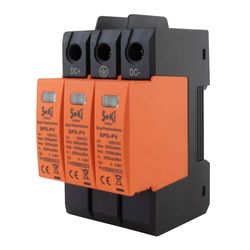 SeKi T1+T2 3P Protection contre les surtensions et la foudre pour solaire PV ; 1000 V DC, 40 kA pour rail DIN ; classe de protection B + C (T1 + T2)