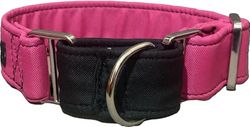 collare Martingala per cani idrorepellente Martingala Khan (bicolor rosa e nero, M 30cm-45cm)