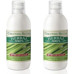 COLUTORIO HERBAL 500 ml | Sin Flúor, Alcohol ni Colorantes Artificiales | Aliento Fresco | Envase sin Bisfenol A | Apto Vegano | Natysal (Paquete de 2)