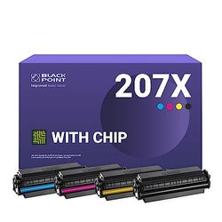 [CON CHIP] Set di 4 Cartucce Toner per HP 207X HP 207A W2210X W2210A W2211X W2211A W2212X W2212A W2213X W2213A per HP Color Laserjet Pro MFP M283fdw MFP M282nw MFP M283fdn Laserjet M255dw M255nw