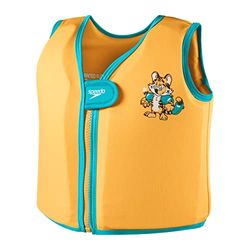 Speedo Unisex barnkaraktär tryckt FV-baddräkt, Aanadi orange/akvarium/svart, 1–2 år