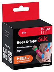 Höga-K-Tape-Silk Fita cinesiológica (5 cm x 5 m), cor vermelha