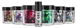 Stargazer Products Leuke 6-delige set grove glitters (elk 5 g) met lijmgel, perfect voor glitterfans.