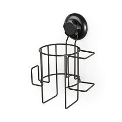 Compactor Bestlock Black Hair Dryer Holder - No Drill, Rustproof, Waterproof, Easy Installation