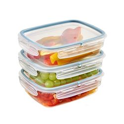 Snips |Set 3 Contenitori Per Alimenti 1,40 LT Rettangolare|3x 1,40 LT |Made in Italy|Bpa Free