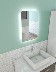 AURLANE Miroir Salle de Bain LED Auto-éclairant Atmosphere 40x60x3.5cm