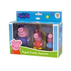 Peppa Pig - Set di 3 statuette bagno Peppa Pig - Giocattoli d'acqua e bagno - Include George, nonno e Peppa (DeQube 919D00047)