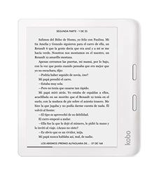 Kobo Libra 2 | eReader | Pantalla 7" táctil Carta EInk antirreflejos | Temperatura del color y brillo ajustables | Reducción luz azul | eBooks y AudioBooks | Memoría 32GB | Resistente al agua | Blanco