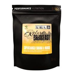 Torq Explore Desayuno de Plátano y Mango - Cereal saludable para antes y después del entrenamiento, ejercicio - Alto en proteínas, 25 g de proteína, 100 g de carbohidratos