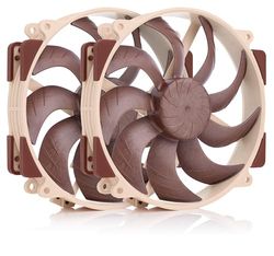 Noctua NF-A14x25r G2 PWM Sx2-PP, Set Push-Pull di Due Ventole per PC Silenziose di Qualità Premium da 140 mm (Marrone)