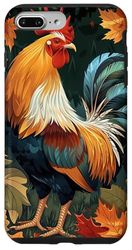 Rooster With Cute Autumn Leaves Case for iPhone 7 Plus/8 Plus